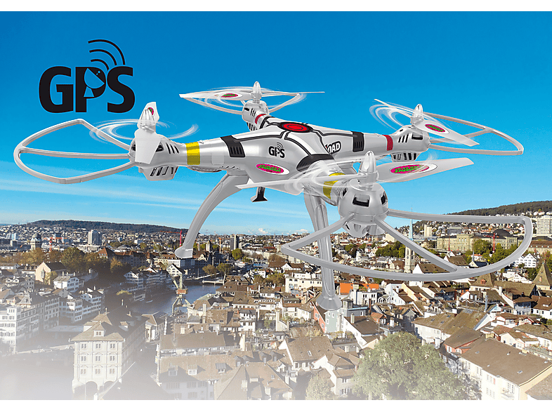 Drone - Jamara Payload GPS Drone Altitude Coming Home, 10 min, Blanco