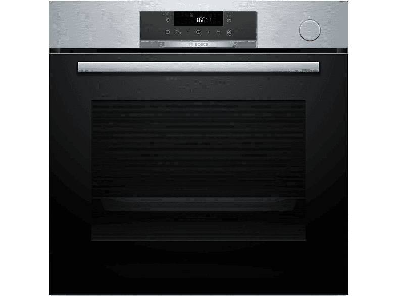 Horno a vapor - Bosch HRG532ES3, Serie 4, Multifunción, Aquálisis, 71 l, 60 cm, 3D Hotair, Panel trasero autolimpiante, Inox