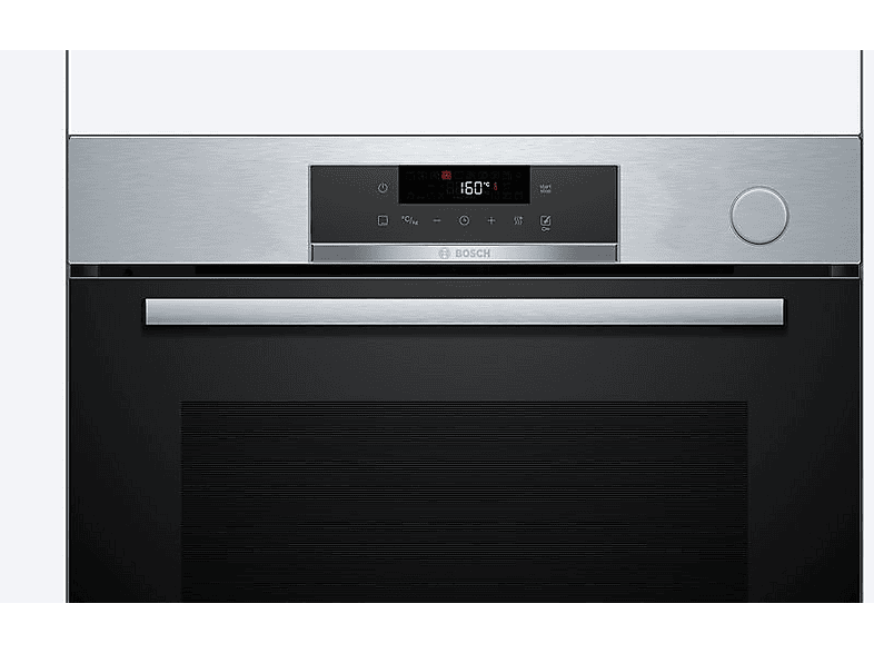 Horno a vapor - Bosch HRG532ES3, Serie 4, Multifunción, Aquálisis, 71 l, 60 cm, 3D Hotair, Panel trasero autolimpiante, Inox