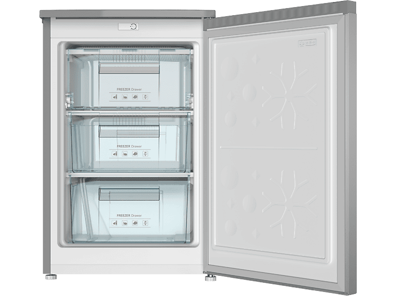 Congelador vertical - Infiniton CV-88L8XEH, 85 l, Alto 84.5 cm, Libre instalación, Cíclico, Inox