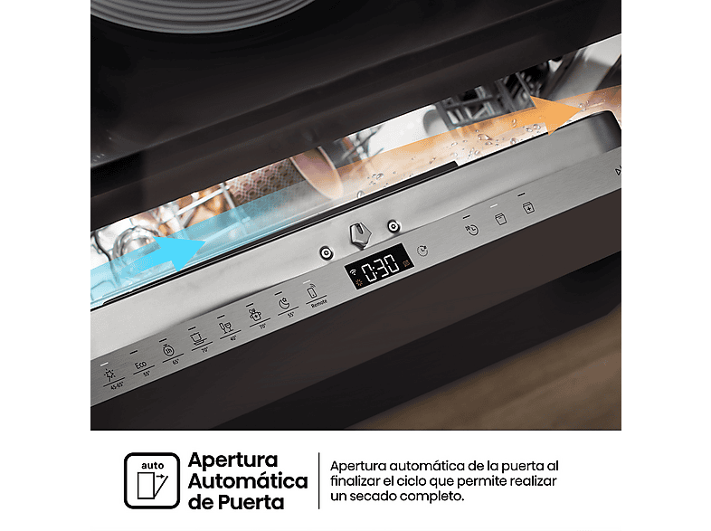 Lavavajillas integrable - Hisense HV673A65, 16 servicios, 7 programas, 59.8 cm, Tercera Bandejea, Wi Fi, Sin Panelar
