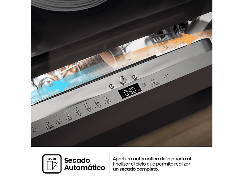 Lavavajillas integrable - Hisense HV16D5, 16 servicios, 6 programas, 59.8 cm, Cestas flexibles, Tres programas, Sin Panelar
