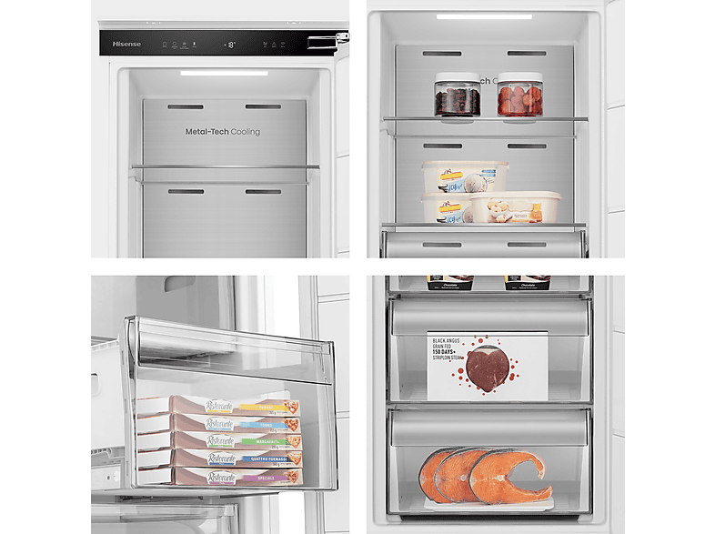 Congelador integrable - Hisense FT3B213SAWE, 235 L, 177.2 cm, No Frost, Inverter Integrable