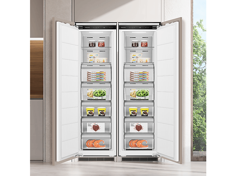 Congelador integrable - Hisense FT3B213SAWE, 235 L, 177.2 cm, No Frost, Inverter Integrable