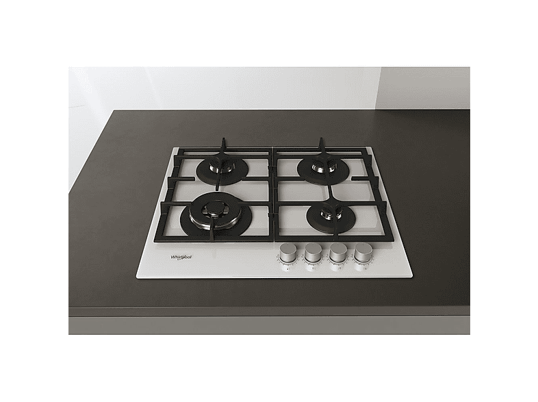 Placa de gas - Whirlpool AKTL629/WH, 4 zone(s) zonas, 590 mm, Blanco