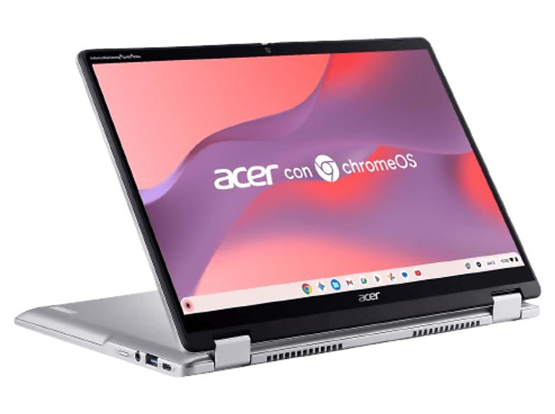 Portátil - Acer Chromebook Spin 314 CP314-2HN, 14" WUXGA, Intel® N100, 8GB RAM, 128GB eMMC, UHD Graphics, Google ChromeOS, Plata