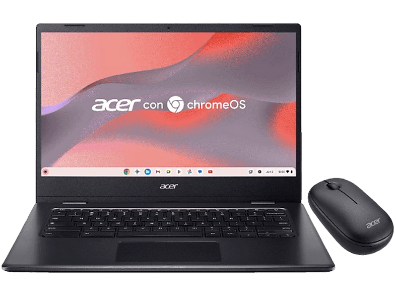 Portátil - Acer Chromebook 314 CBOA314-1H-C065, 14" Full-HD, Intel® Celeron®  N4500, 8GB RAM, 128GB, UHD Graphics, Google Chrome OS, Ratón incluido