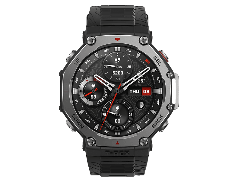 Smartwatch - Amazfit T-Rex 3, 1.5" AMOLED, Táctil, 27 días Autonomía, Silicona, Compatible iOS/Android, Onyx