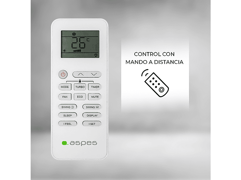 Aire acondicionado Split 1x1 - Aspes AAAS900W, Función Inverter