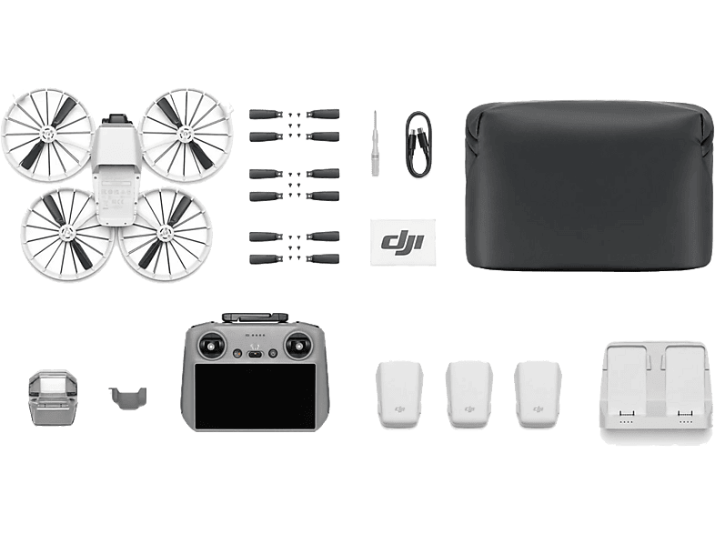 Dron - DJI Flip Fly More Combo (DJI RC 2), 48 megapixel, 31 min Autonomía, AI Subject Tracking, Vídeos 4K, Gris