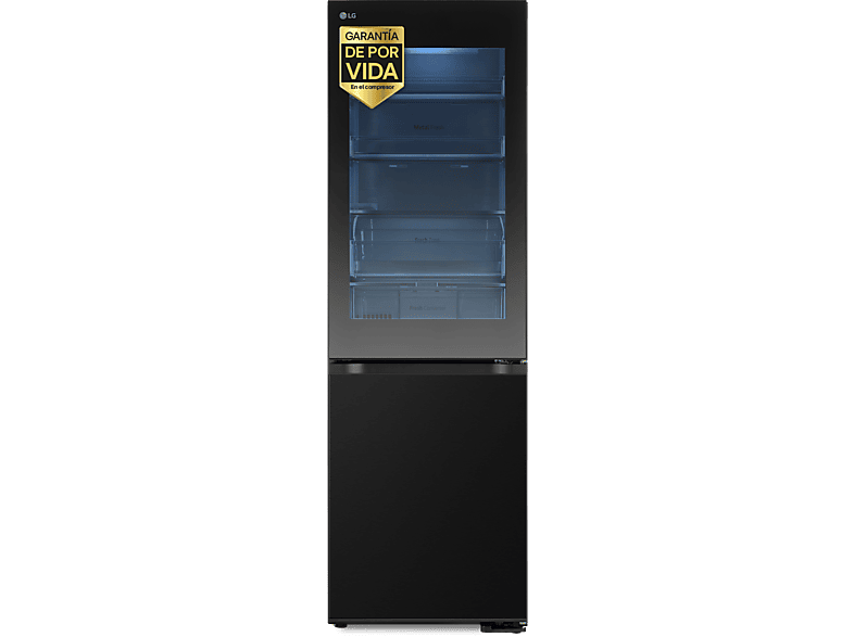 Frigorífico combi - LG GBG5160CEV, No Frost, 186 cm, 352 l, DoorCooling+™, Instaview™, ThinQ™, Acero negro grafito