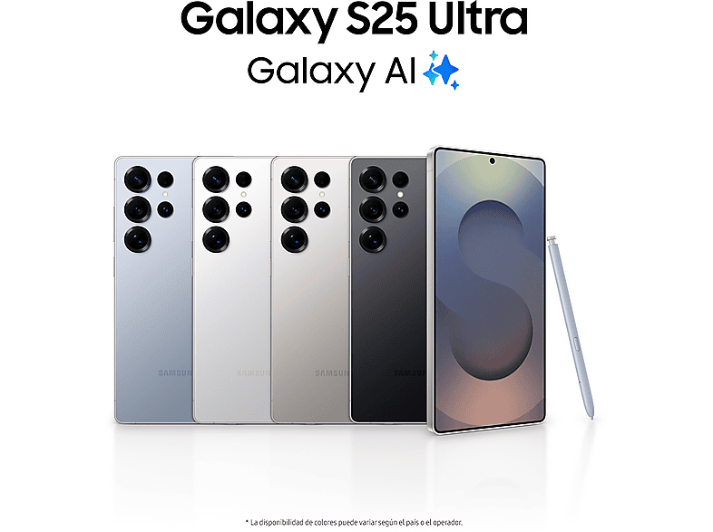 Móvil - Samsung Galaxy S25 Ultra, Titanium Black, 1 TB, 12 GB RAM, 6.9" WQHD+, Snapdragon 8, 5000 mAh, Android 15
