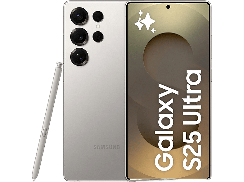 Móvil - Samsung Galaxy S25 Ultra, Titanium Gray, 512 GB, 12 GB RAM, 6.9" WQHD+, Snapdragon 8, 5000 mAh, Android 15