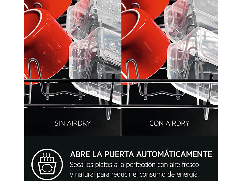 Lavavajillas integrable - AEG FSB34707Z, 14 servicios, 5 programas, 59.6 cm, AirDry, Sin panelar