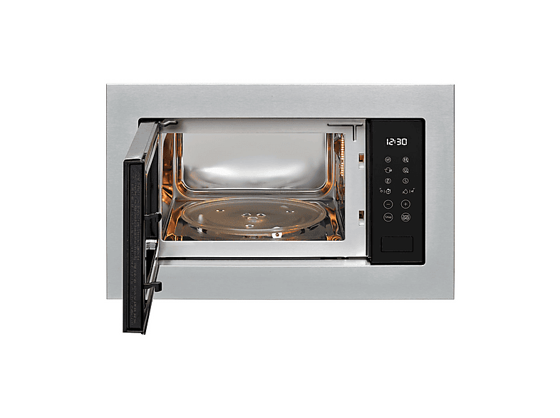 Microondas integrable - Indesit MWI 125 GX.1, 7 potencia, Acero inoxidable
