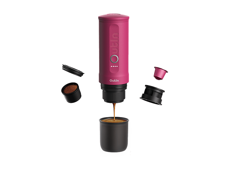 Cafetera portátil - Outin Outin Nano, 20 bar, 90 W, 5 tazas, PURPLE