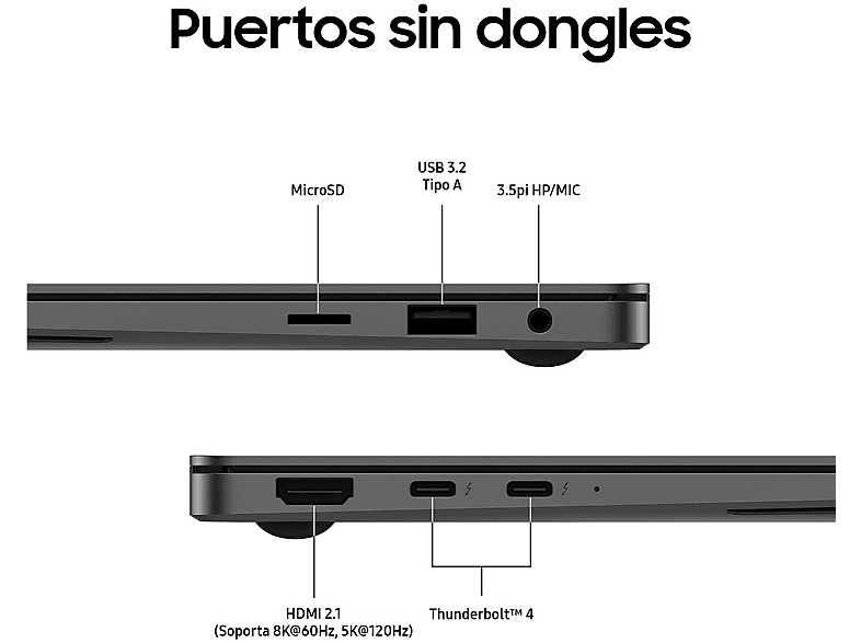 Portátil - Samsung Galaxy Book5 Pro Copilot+ PC, 14" WQXGA+ Táctil, Intel® EVO™ Edition Core™ Ultra 5 226V 40 TOPS, 16GB RAM, 1TB SSD, Arc™ GPU, W11H