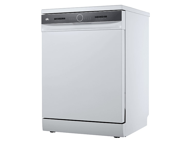 Lavavajillas - OK . ODW 6061-1 E FS W, 13 Servicios, 6 Programas, 59.9 cm Ancho, Control Electrónico, Blanco