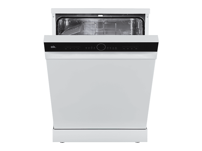 Lavavajillas - OK . ODW 6061-1 E FS W, 13 Servicios, 6 Programas, 59.9 cm Ancho, Control Electrónico, Blanco