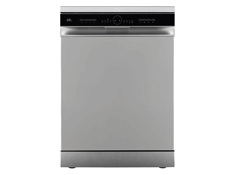Lavavajillas - OK . ODW 6071-1 E FS S, 13 Servicios, 6 Programas, 59.8 cm Ancho, 11l por Ciclo, Plata