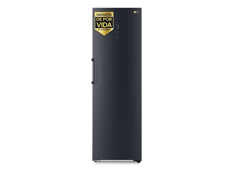 Frigorífico una puerta - LG GLM71MCCSX, No Frost, 186 cm, 386 l, DoorCooling+™, ThinQ™, Acero negro mate antihuellas