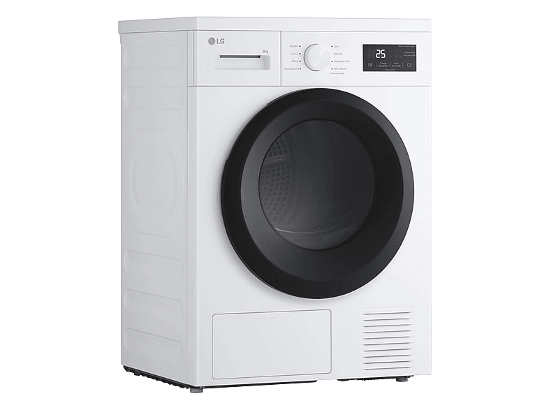Secadora bomba de calor - LG RHA1008NWK, 8 kg, 8 programas, Blanco