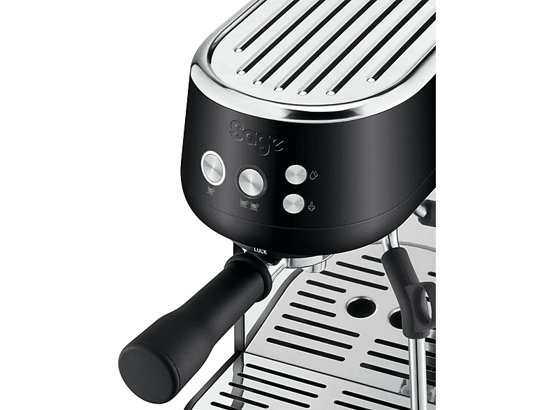 Cafetera express - Sage the Bambino®, 9 bar, 1600 W, 2 tazas, ThermoJet®, Microespumado Manual, Trufa negra