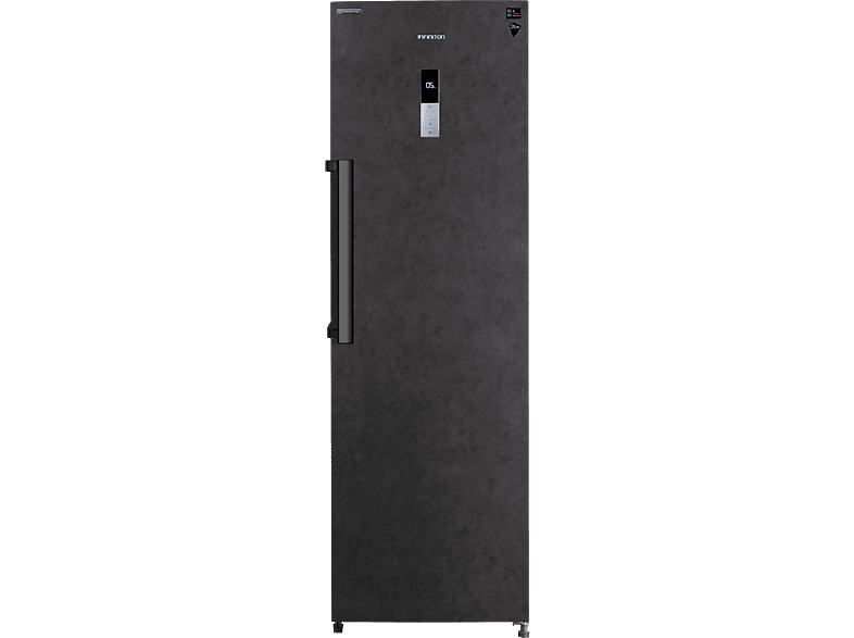 Frigorífico una puerta - Infiniton CL-360L85PEH, 185 cm altura, 375 l, No Frost Metal Technology, Stone Outlook