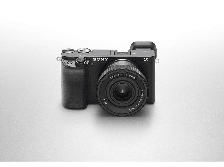 Cámara EVIL - Sony Kit Alpha 6100 (ILCE6100L) + Objetivo  SELP16502 + Tarjeta SD 64GB, 24.2MP, Wi-Fi