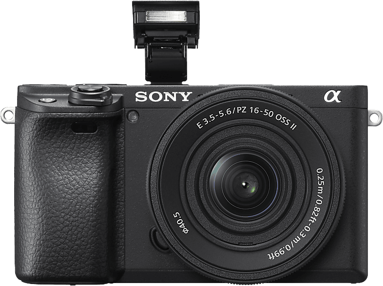 Cámara EVIL - Sony Kit Alpha 6400A (ILCE6400AKB) + Objetivo  SELP16502, Con sensor CMOS Exmor APS-C, 24.2 MP, 4K, Bluetooth
