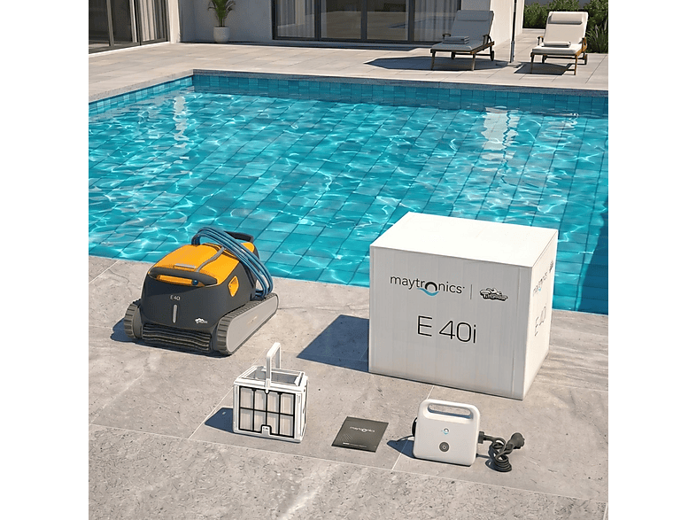 Robot limpiafondos - Dolphin E40i, Negro