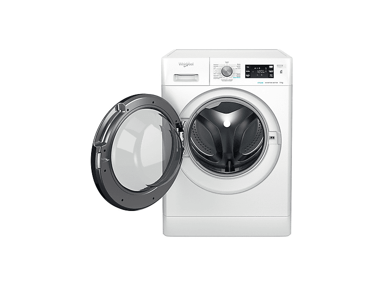 Lavadora carga frontal - Whirlpool FFB 9489 BV SPT, 9 kg, 1400 rpm, 14 Programas, Fresh Care+, Tecnología 6th Sense, Motor Inverter, Blanco