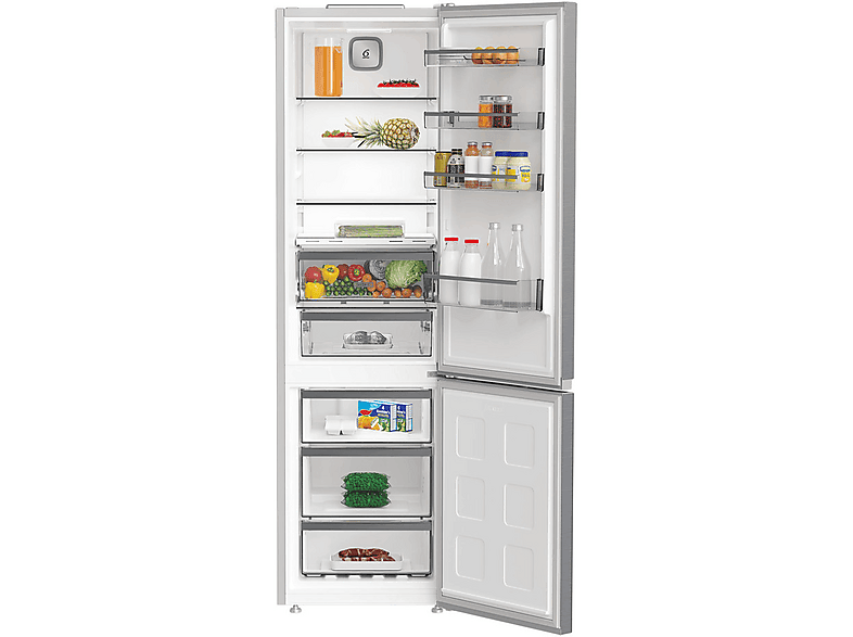 Frigorífico combi - Whirlpool WHK 26404 XP5E, Total No Frost, Altura 203.5 cm, 355l, Perfect Fit, Pearl Inox