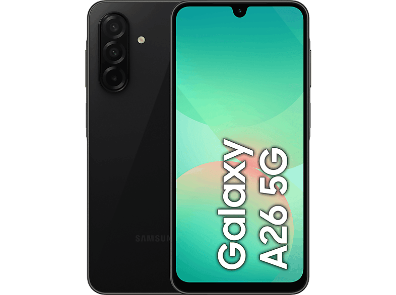 Móvil - Samsung Galaxy A26 5G, Negro, 256 GB, 8 GB RAM, 6.7" FHD+ Super AMOLED, Samsung Exynos 1380, 5000 mAh, Android 15