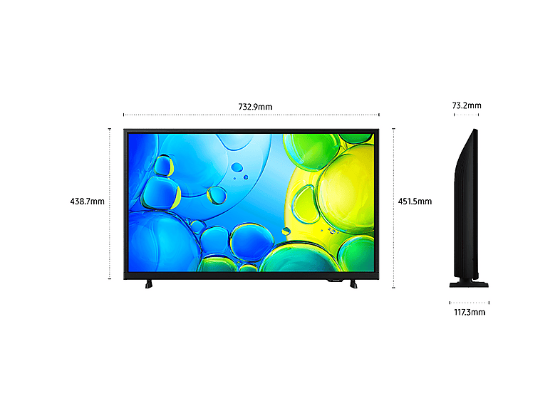 TV LED 32" - Samsung TU32F6005FKXXC/FHD, Full-HD, Hyper Real, Smart TV, DVB-T2 (H.265), Black