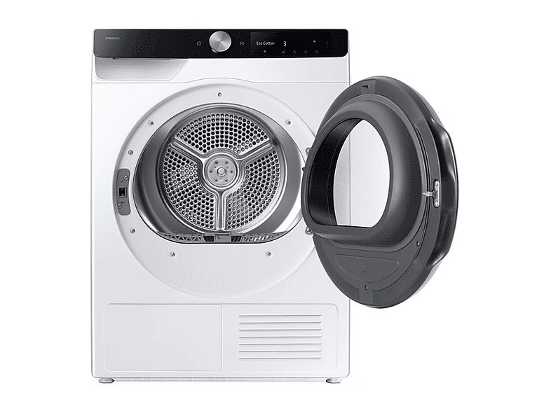 Secadora bomba de calor - Samsung DV90DB7845GEU3, Bomba de calor, 9 kg, 4 programas, Blanco