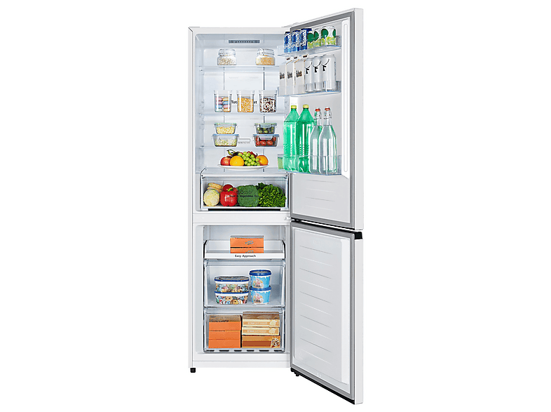 Frigorífico combi - Hisense RB390N4AWE1, Puerta reversible, Congelamiento rápido, No Frost, 186 cm, 304 l, Blanco