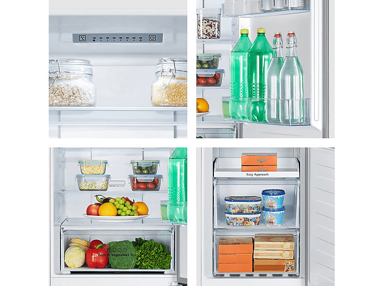 Frigorífico combi - Hisense RB390N4AWE1, Puerta reversible, Congelamiento rápido, No Frost, 186 cm, 304 l, Blanco