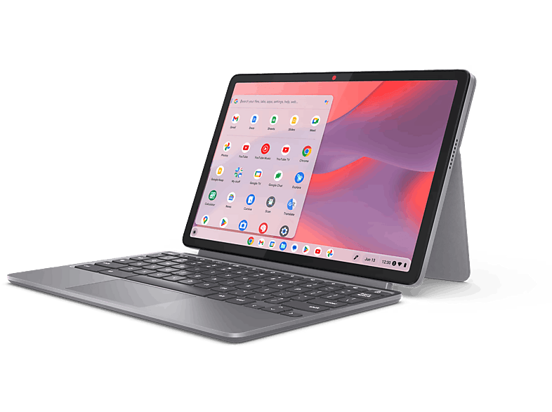 Portátil - Lenovo Chromebook Duet 11M889, 10.95" WUXGA, MediaTek Kompanio 838, 8GB RAM, 128GB eMMC, Mali-G57, Google Chrome OS, Incl Funda y Pen, Gris