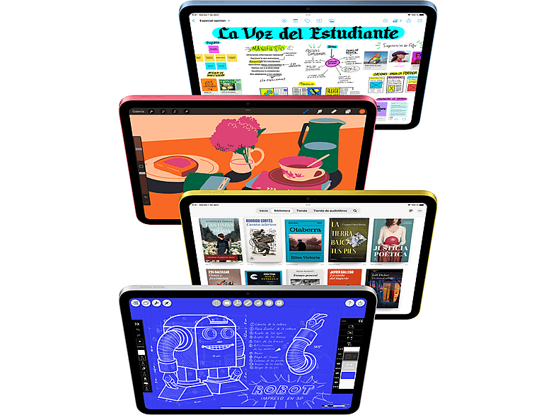 Tablet - Apple iPad (11ªgen), 256GB, Azul, WiFi, Retina, Chip A16 Bionic, iPadOS 18, Cable de carga USB‑C, Sin Adaptador de corriente