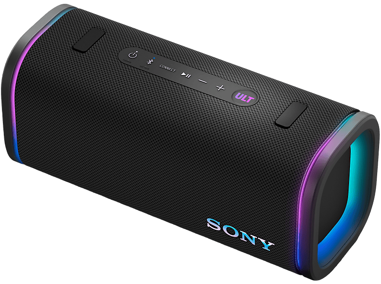 Altavoz inalámbrico - Sony ULT FIELD 5 (SRSULT50B), Bluetooth portátil, ULT POWER SOUND, 25 h, IP67, Resistente al agua, Correa, Con luces, Negro