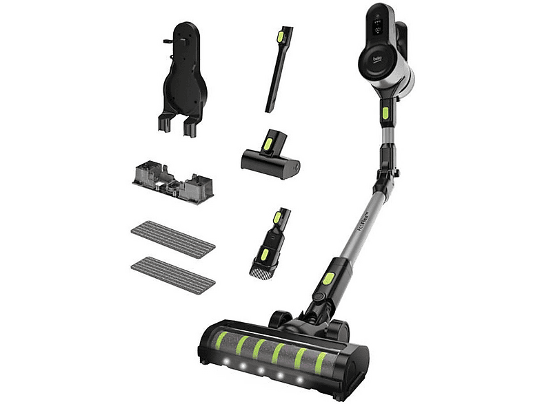 Aspiradora escoba - Beko VRT84225VI, 1,0 W, Potencia de succión 100 W, Depósito 0,1 ml, Gris