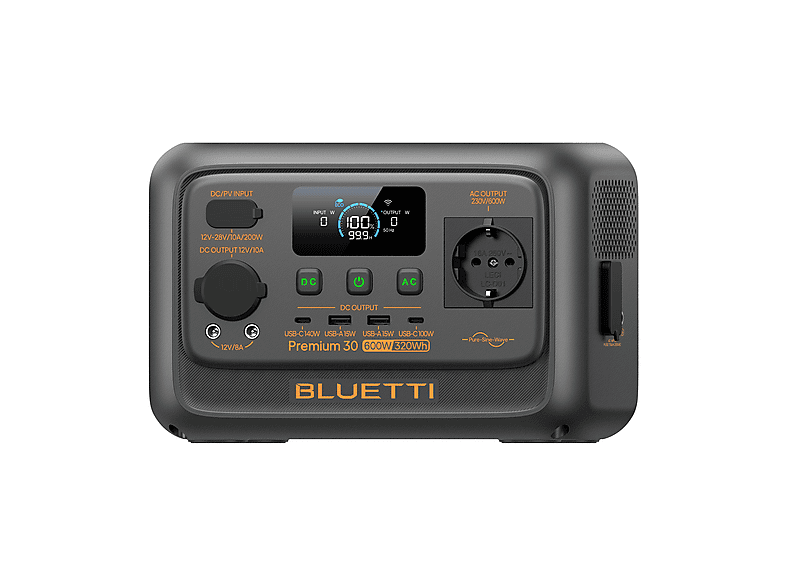Estación de energía - Bluetti Premium 30 V2, 320Wh, 1x600W
