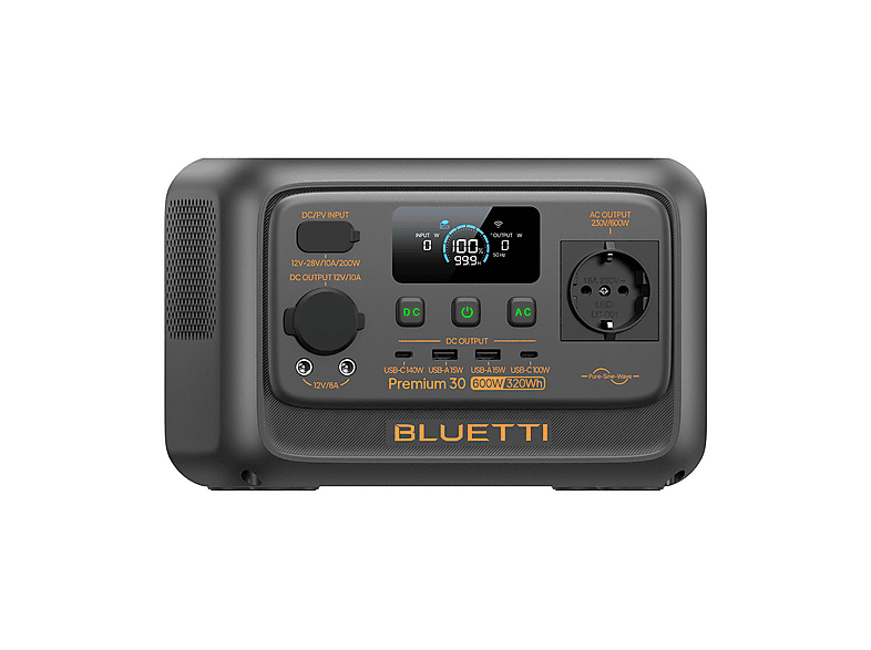 Estación de energía - Bluetti Premium 30 V2, 320Wh, 1x600W