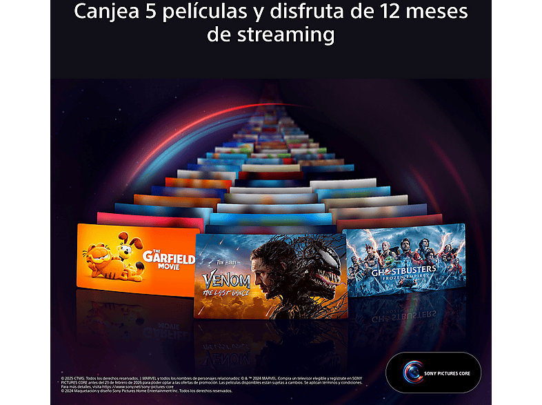 TV LED 50" - Sony Bravia 3, Direct LED, 4K HDR Processor X1 con IA, Smart TV (Google TV), TDT HD, DVB-T2, Dolby Atmos/Vision, Chromecast, Eco, 50S35