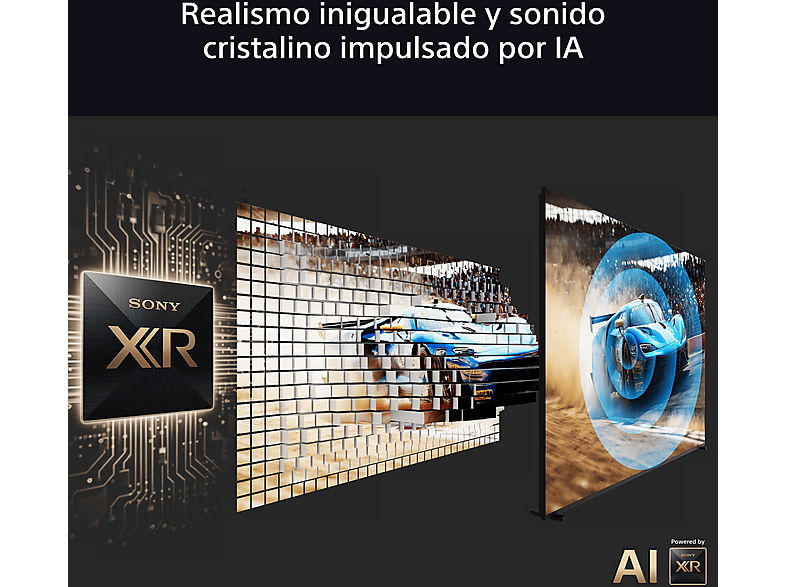TV QD-OLED 55" - Sony Bravia 8 II, Procesador XR con IA, Smart TV (Google TV), IMAX, Dolby Atmos/Vision, Chromecast, Airplay, PS5, 120Hz, Eco, 55XR8M2