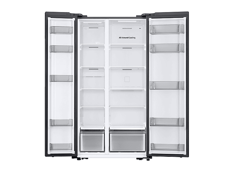 Frigorífico americano - Samsung RS57DG400EM9EF, Mono cooling, No Frost, 178 cm, 583 l, Wifi, Plata mate suave