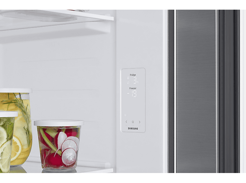 Frigorífico americano - Samsung RS57DG400EM9EF, Mono cooling, No Frost, 178 cm, 583 l, Wifi, Plata mate suave