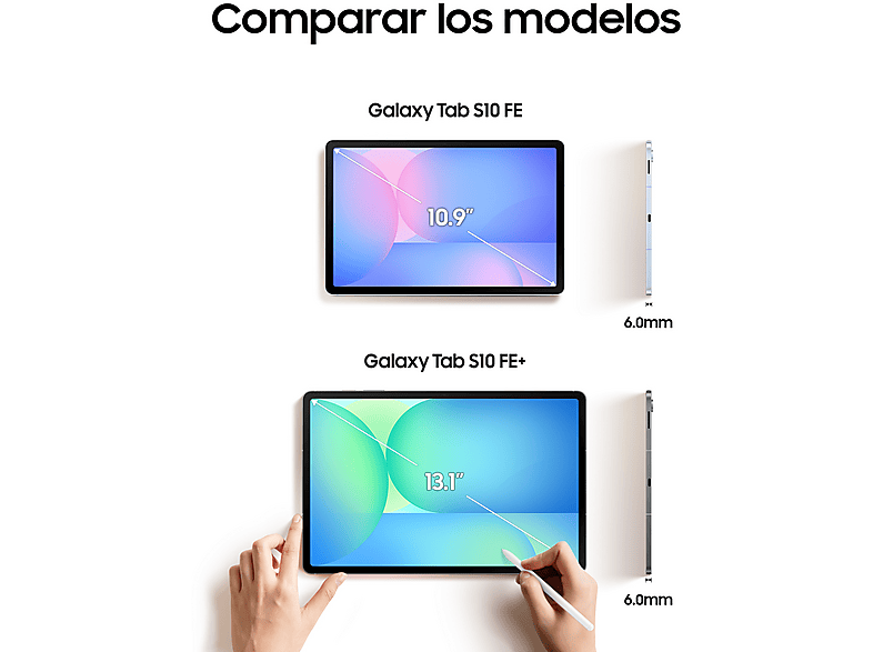 Tablet - Samsung Galaxy Tab S10 FE+, 13,1" WQXGA, 12 GB RAM, 256 GB, Gris, Con S Pen