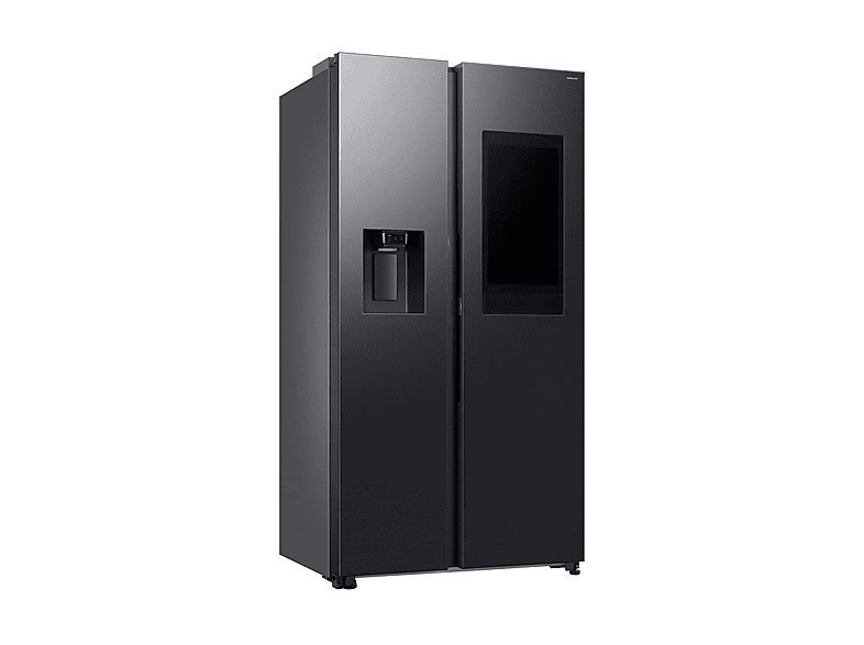 Frigorífico americano - Samsung Family Hub Bespoke AI RS90F66BEFEF, Twin Cooling, 178.4 cm, 614 l, Dispensador agua y hielo, Balda botellero, Grafito